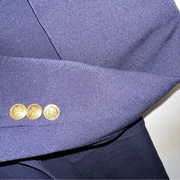 Reed ST James men’s blazer suit, jacket coat navy blue size 42L with gold - Picture 3 of 8